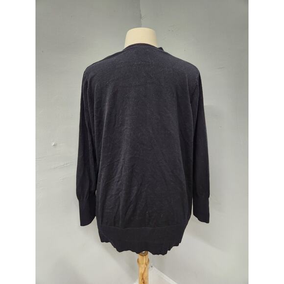Apt. 9 Black Embellished Pockets Cardigan Size 2X - Picture 4 of 11
